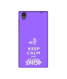 Amazon Brand - Solimo Designer Keep Calm and Shop 3D Printed Hard Back Case Mobile Cover for Sony Xperia L1