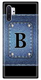 Amazon Brand - Solimo Designer Button Jeans Alphabet-B 3D Printed Hard Back Case Mobile Cover for Samsung Galaxy Note 10 Plus