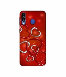 Amazon Brand - Solimo Designer Hearts 3D Printed Hard Back Case Mobile Cover for Samsung Galaxy M21