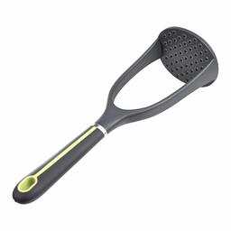 AmazonBasics Nylon Potato Masher, Soft Grip Handle, Grey and Green (Renewed)