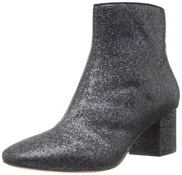 Amazon Brand - The Fix Women's Daniella Block-Heel Ankle Bootie, Black Party Glitter, 7 B US