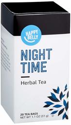 Amazon Brand - Happy Belly Night Time Herbal Tea Bags, 20 Count