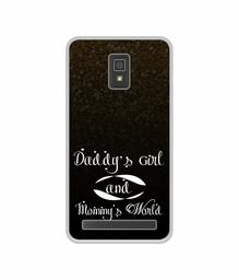 Amazon Brand - Solimo Designer Daddy's Girl and Mummy World UV Printed Soft Back Case Mobile Cover for Lenovo A6600