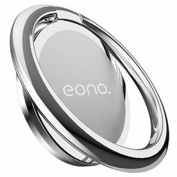 Eono Essentials Mobile Phone Ring Holder, Phone Ring Holder: Universal 360° Rotating Smartphone Finger Holder for Phone Xs Max Xs XR X, Phone 7 7 Plus 8 8 Plus, Samsung S10 S9 S8 S7 S6 S5 S4, Silver