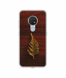 Amazon Brand - Solimo Designer Leaf on Wood UV Printed Soft Back Case Mobile Cover for Nokia 6.2