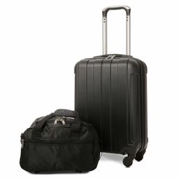 EONO Essentials Lightweight 21 Inch ABS Hard Shell Travel Trolley Hand Luggage Suitcase Suitcase with 4 Wheels Black