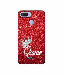 Amazon Brand - Solimo Designer Queen On Red Glitter 3D Printed Hard Back Case Mobile Cover for Xiaomi Redmi 6