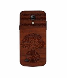 Amazon Brand - Solimo Designer Engraved Patten 3D Printed Hard Back Case Mobile Cover for Samsung Galaxy S4 Mini