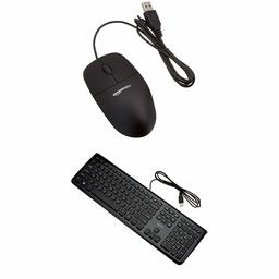 AmazonBasics Keyboard and 3-Button USB Mouse Combo