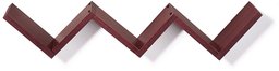 Amazon Brand - Solimo W-Shaped Floating Wall Shelf (Matte Finish, Mahogany)