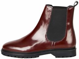 find. Chunky Sole Leather Chelsea Boots, Red, 5 UK