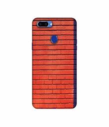 Amazon Brand - Solimo Designer Red and Purple Brick 3D Printed Hard Back Case Mobile Cover for Oppo A5