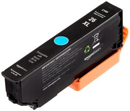 AmazonBasics Remanufactured Ink Cartridge Replacement for Epson 26XL Cyan