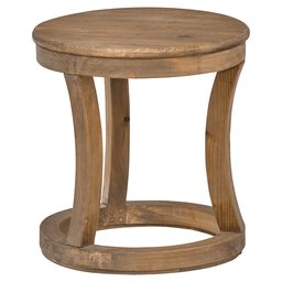 Amazon Brand – Stone & Beam Modern Rustic Reclaimed Elm Round Accent Side End Table, 16.9