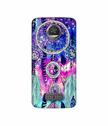 Amazon Brand - Solimo Designer Round Wall Hanging Pattern 3D Printed Hard Back Case Mobile Cover for Moto Z2 Play