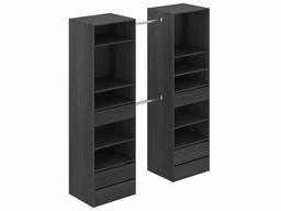 Amazon Brand - Movian Idro 2-Column Open Wardrobe, 177 x 48 x 200cm, Dark Grey