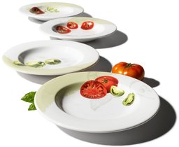 Pinzon Tomato 10-Inch Bowls, Set of 4