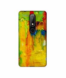 Amazon Brand - Solimo Designer Yellow and Green Paint 3D Printed Hard Back Case Mobile Cover for Nokia 6.1 Plus