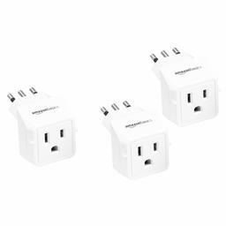 AmazonBasics 3-Pack Travel Plug Adapter Type L, Italy, Chile and Uruguay