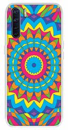 Amazon Brand - Solimo Designer Multicolor Artistic Circle Pattern Printed Soft Back Case Mobile Cover for Oppo F15