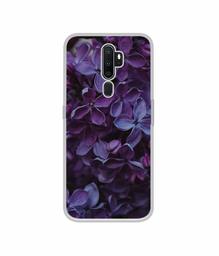 Amazon Brand - Solimo Designer Purple Flowers UV Printed Soft Back Case Mobile Cover for Oppo A5 (2020)