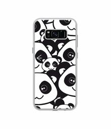 Amazon Brand - Solimo Designer Panda Texture UV Printed Soft Back Case Mobile Cover for Samsung Galaxy S8