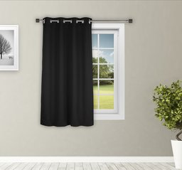 Amazon Brand - Solimo Room Darkening Blackout Window Curtain, 5 Feet - Set of 1 (Black)