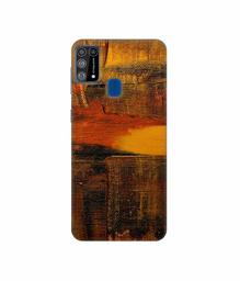 Amazon Brand - Solimo Designer Brown Shade Mashup 3D Printed Hard Back Case Mobile Cover for Samsung Galaxy M31