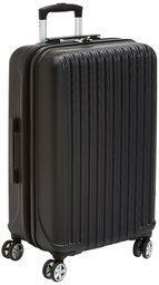 AmazonBasics Hardside Spinner Luggage - 20-Inch, Carbon Black