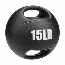 AmazonBasics Medicine Ball with Handles, 15-lb (Renewed)