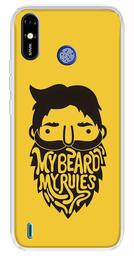 Amazon Brand - Solimo Designer Multicolor My Beard My Rules Printed Soft Back Case Mobile Cover for Tecno Spark Go Plus