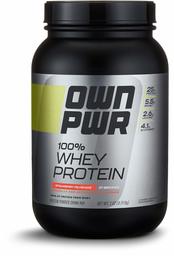 OWN PWR 100% Whey Protein Powder, Strawberry Milkshake, 25 G Protein with Enzymes, 2 Pound (27 Servings)