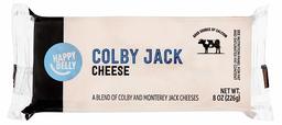 Amazon Brand - Happy Belly Colby Jack Cheese Block, 8 Ounce