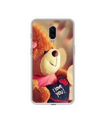 Amazon Brand - Solimo Designer Teddy Bear UV Printed Soft Back Case Mobile Cover for OnePlus 6T