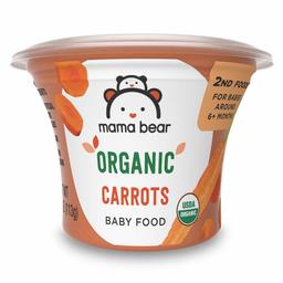 Amazon Brand - Mama Bear Organic Baby Food, Carrots, 4 Ounce Cup, Pack of 1