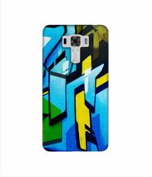 Amazon Brand - Solimo Designer Blue and Yellow Texture 3D Printed Hard Back Case Mobile Cover for Asus Zenfone 3 Laser ZC551KL