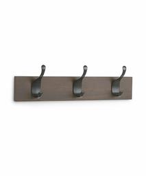 AmazonBasics wandmontage kapstok - 3 moderne haken, walnoot, verpakking van 2 stuks