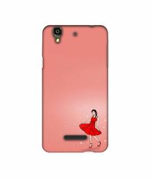 Amazon Brand - Solimo Designer Red Dress Lady 3D Printed Hard Back Case Mobile Cover for Micromax YU Yureka