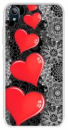 Amazon Brand - Solimo Designer Multicolor Five Heart Design Printed Soft Back Case Mobile Cover for Vivo Y91i / Vivo Y90