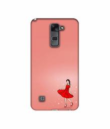 Amazon Brand - Solimo Designer Red Dress Lady 3D Printed Hard Back Case Mobile Cover for LG Stylus 2