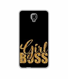 Amazon Brand - Solimo Designer Sparkle Girl Boss UV Printed Soft Back Case Mobile Cover for Intex Aqua S3