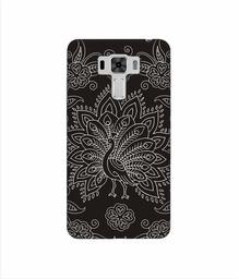 Amazon Brand - Solimo Designer White Peacock Rangoli 3D Printed Hard Back Case Mobile Cover for Asus Zenfone 3 Laser ZC551KL