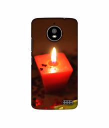 Amazon Brand - Solimo Designer Candle Light 3D Printed Hard Back Case Mobile Cover for Motorola Moto E4