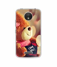 Amazon Brand - Solimo Designer Teddy Bear UV Printed Soft Back Case Mobile Cover for Motorola Moto C Plus